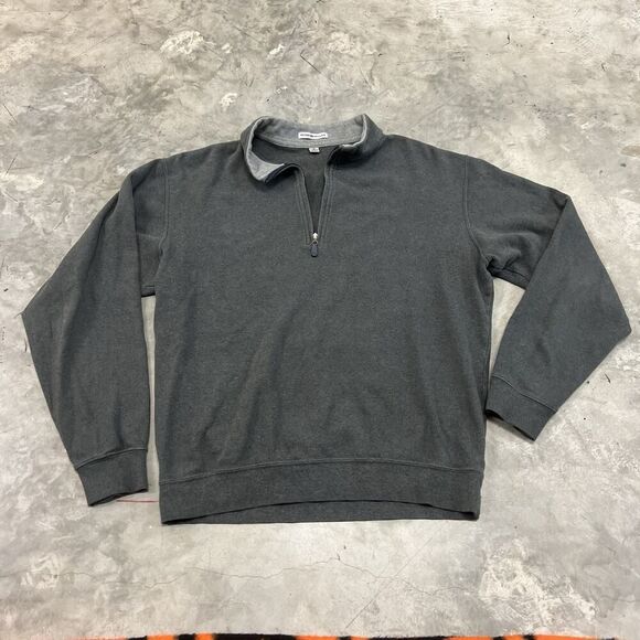 Peter Millar 1/4 Zip Pullover Sweater Men's Size Medium Gray - Picture 1 of 6